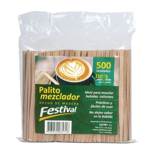 MEZCLADOR DE MADERA X 500 UND